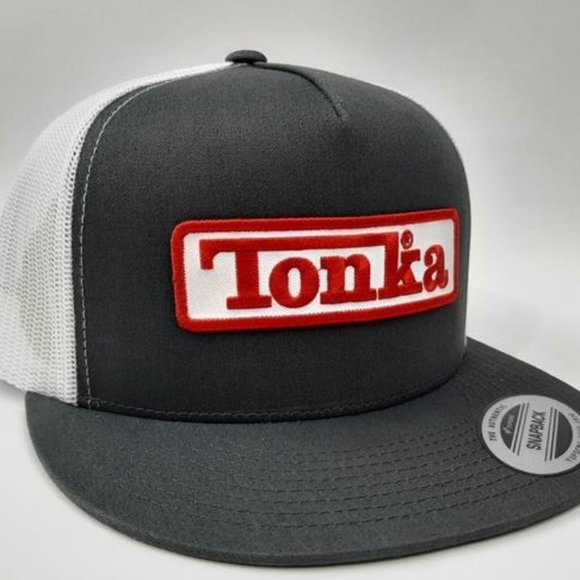 Other - Retro Vintage Style Tonka Toys Embroidered Patch Flat Bill Trucker Mesh Cap Hat